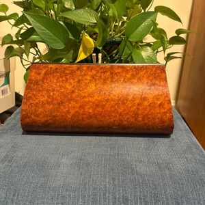 Hammill Diebolt Studio Petrea wooden clutch, signed
